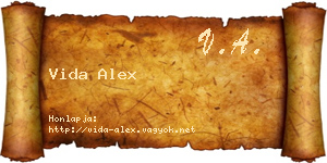 Vida Alex névjegykártya