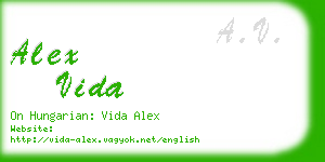 alex vida business card